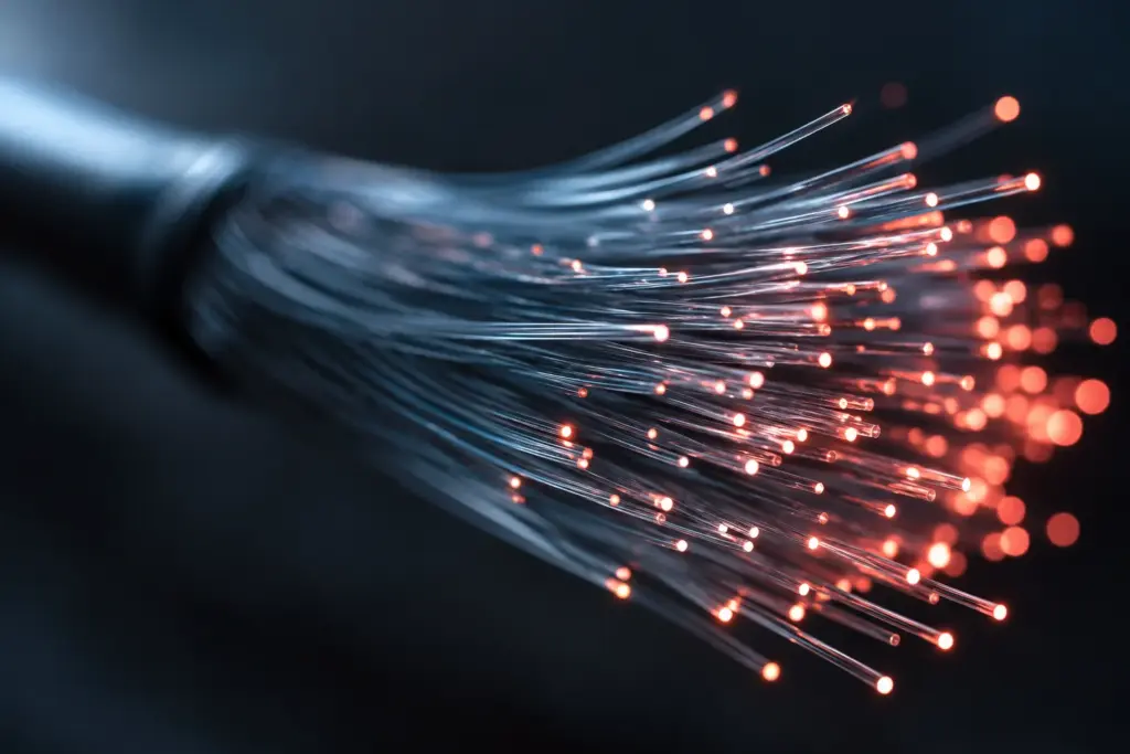 Light at the ends of optical fibres