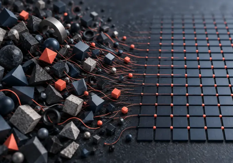 Abstract patterns representing a transformation of data