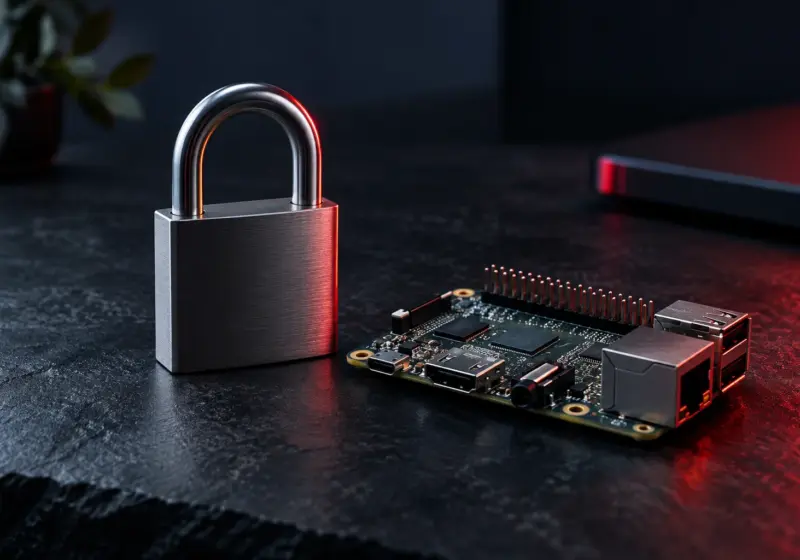 A lock and electronic components